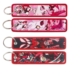 2 Styles Hazbin Hotel Woven Label Anime Lanyard Keychain
