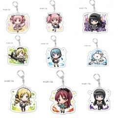 55MM 11 Styles Puella Magi Madoka Magica Cartoon Anime Acrylic Keychain