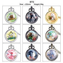 （带电）bts 动漫周边欧美复古翻盖怀表