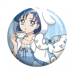 48 Styles Pretty Soldier Sailor Moon Cartoon Pin Anime Tinplate Brooch