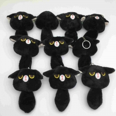 10pcs/set 14CM Black Cat Cartoon Anime Plush Toy Pendant