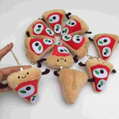 10pcs/set 10CM Cute Pizza Cartoon Anime Plush Toy Pendant