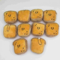 9CM 10pcs/set Cute Toast Bread Cartoon Anime Plush Toy Pendant