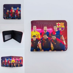 FC Barcelona Football Club Cartoon Purse Anime Short Wallet