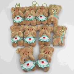 13CM 10pcs/set  Cute Bear Cartoon Anime Plush Toy Pendant