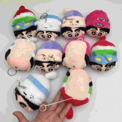 10pcs/set 11CM Crayon Shin-chan Cartoon Anime Plush Toy Pendant