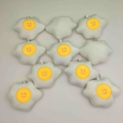 10CM 10pcs/set Fried Eggs Cartoon Anime Plush Toy Pendant