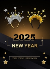 2 Styles 2025 New Year Anime Headband Hair Band Hoop