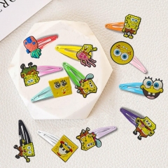 28 Styles SpongeBob SquarePants Cartoon Anime BB Hairpin Hair Clip