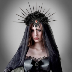 Halloween Black Veil Not Easy To Break Anime Headband Hair Band Hoop