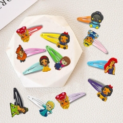 10 Styles Princess Snow White Belle Mulan Mermaid Cartoon Anime BB Hairpin Hair Clip