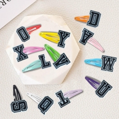 26 Styles Black letters Cartoon Anime BB Hairpin Hair Clip
