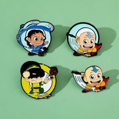 4 Styles Avatar: The Last Airbender Cartoon Pin Anime Alloy Brooch