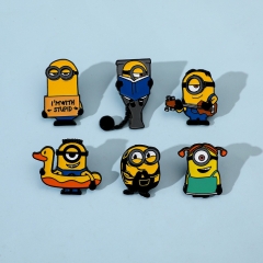 6 Styles Despicable Me Cartoon Pin Anime Alloy Brooch