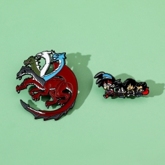2 Styles Dragon Ball Z Cartoon Pin Anime Alloy Brooch