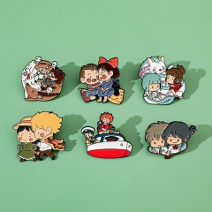 6 Styles Princess Mononoke/Mononoke Hime Hayao Miyazaki Cartoon Pin Anime Alloy Brooch