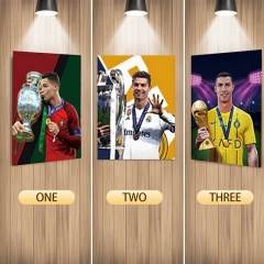2 Styles Football Star Cartoon Can Change Pattern Lenticular Flip Anime 3D Poster