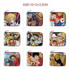 10 Styles One Piece Cartoon Pattern Purse Anime Short Wallet
