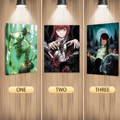 Chainsaw Man Cartoon Can Change Pattern Lenticular Flip Anime 3D Poster