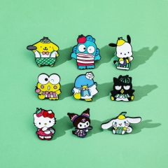 9 Styles Sanrio Kuromi My Melody Cartoon Pin Anime Alloy Brooch