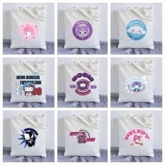 41 Styles Pokemon Hello Kitty Kuromi My Melody Cinnamoroll Cartoon Anime Canvas Shopping Bag