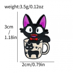 Cute Black Cat Cartoon Pin Anime Alloy Brooch