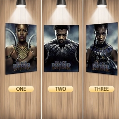 Black Panther Cartoon Can Change Pattern Lenticular Flip Anime 3D Poster