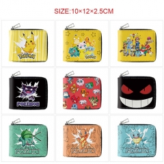 10 Styles Pokemon Cartoon Pattern Purse Anime Short Wallet