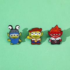 3 Styles Toy Story Alien Cartoon Pin Anime Alloy Brooch