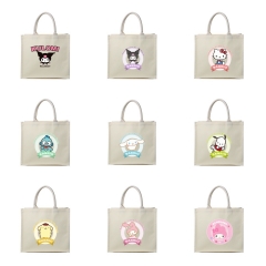 30 Styles Sanrio Hello Kitty Kuromi Cinnamoroll My Melody Cartoon Anime Canvas Shopping Bag