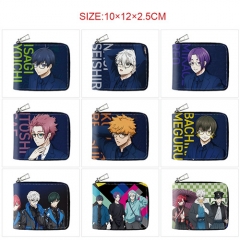 10 Styles BLUE LOCK Cartoon Pattern Purse Anime Short Wallet
