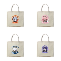 5 Styles Genshin Impact Cartoon Anime Canvas Shopping Bag
