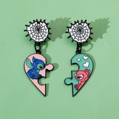 2 Styles Lilo & Stitch Cartoon Pin Anime Alloy Brooch
