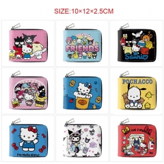 10 Styles Sanrio Cartoon Pattern Purse Anime Short Wallet