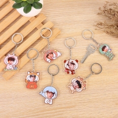 7 Styles TFBOYS Cartoon Anime Acrylic Keychain