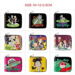 10 Styles Rick and Morty Cartoon Pattern Purse Anime Short Wallet
