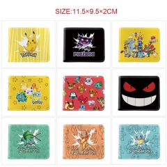 10 Styles Pokemon Cartoon Pattern Purse Anime Short Wallet