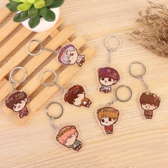 7 Styles K-POP BTS Bulletproof Boy Scouts Cartoon Anime Acrylic Keychain