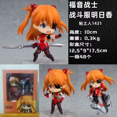 福音战士 粘土人1431 战斗服明日香，高度：10cm，重量：0.3kg，彩盒尺寸：12.8X9X17.5cm，一箱48个