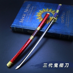 海贼王动漫周边 索隆三代鬼彻武器合金模型金属武士刀摆件25cm