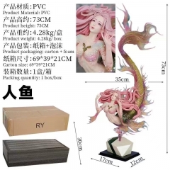 71cm Large Size GK Mermaid Princess Anime Big Size PVC Figure
