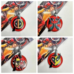 7 Styles Deadpool & Wolverine Cartoon Cosplay Decoration Alloy Pendant Anime Keychain