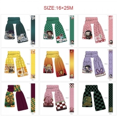 160*25CM 10 Styles Demon Slayer: Kimetsu no Yaiba Cartoon Anime Scarf