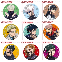 12 Styles Jujutsu Kaisen Cartoon Decoration Anime Wall Clock