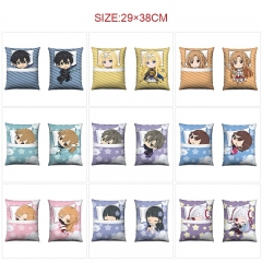 刀剑神域-12款 动漫方形水晶绒抱枕枕头 29*38cm