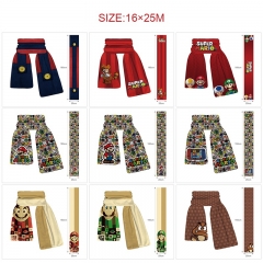 160*25CM 10 Styles Super Mario Bro Cartoon Anime Scarf