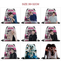 39*32cm 11 Styles K-POP Stray Kids Cartoon Anime Drawstring Bag
