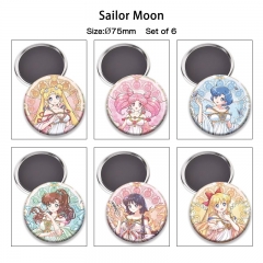 美少女战士 动漫马口铁冰箱贴磁吸贴吧唧胸章直径75mm（6个一套）