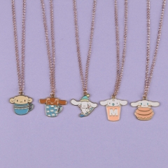 5 Styles Sanrio Cinnamoroll Cartoon Anime Alloy Necklace