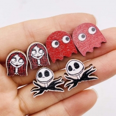 4 Styles The Nightmare Before Christmas Cartoon Acrylic Anime Earrings